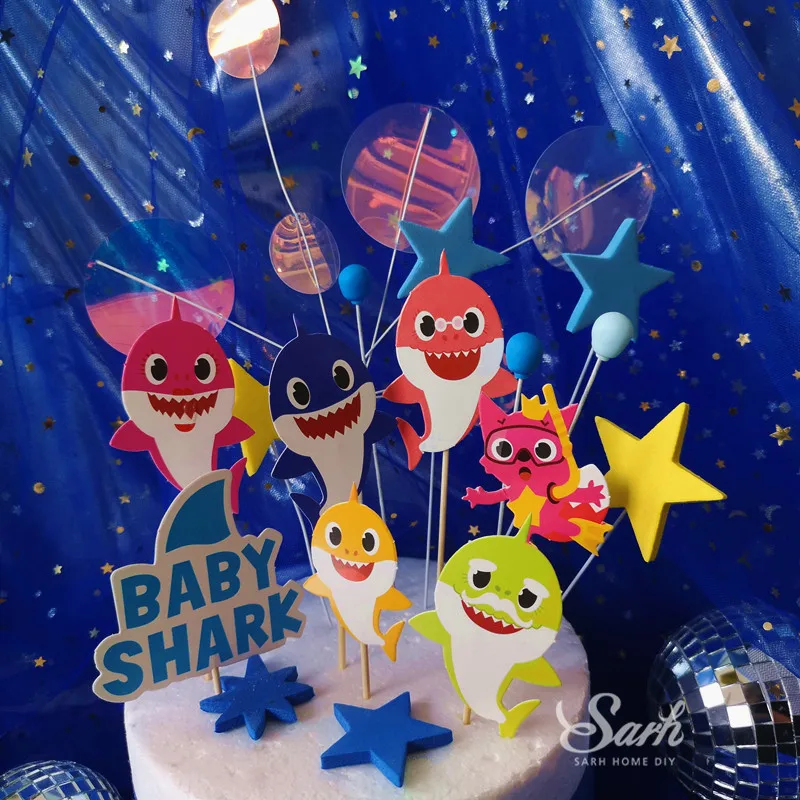 Shark babies Cake Toppers Cartoon Pink Crown Whale Children's Day Decoration for Boy Birthday Party Suplies Cute Gifts
Shark babies Cake Toppers Cartoon Pink Crown Whale Children's Day Decoration for Boy Birthday Party Suplies Cute Gifts