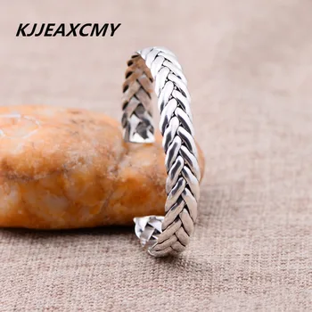 KJJEAXCMY 925 sterling silver jewelry handmade woven silver bracelet and single opening
KJJEAXCMY 925 sterling silver jewelry handmade woven silver bracelet and single opening
