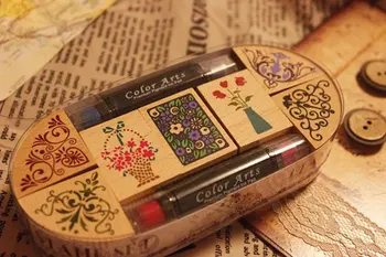 7 Pcs Stamp&2 Pcs Inkpad Pen Classical Flower Wooden Stamp Set DIY Wooden Vintage Decoration Stamp For Scrapbooking
7 Pcs Stamp&2 Pcs Inkpad Pen Classical Flower Wooden Stamp Set DIY Wooden Vintage Decoration Stamp For Scrapbooking