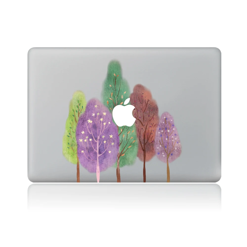 Цветные деревья виниловая наклейка для ноутбука macbook Pro Air 13 дюймов мультяшный