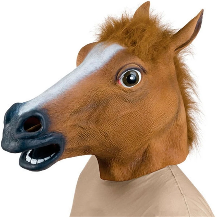 New novel Halloween carnival party Creepy horse head mask Funny costumes cosplay Fur Mane Latex
New novel Halloween carnival party Creepy horse head mask Funny costumes cosplay Fur Mane Latex