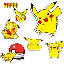 귀여운 피카추 스티커 어린이를위한 노트북 홈 장식 자동차 스타일링 데칼 냉장고 낙서 만화 방수 스티커(China)