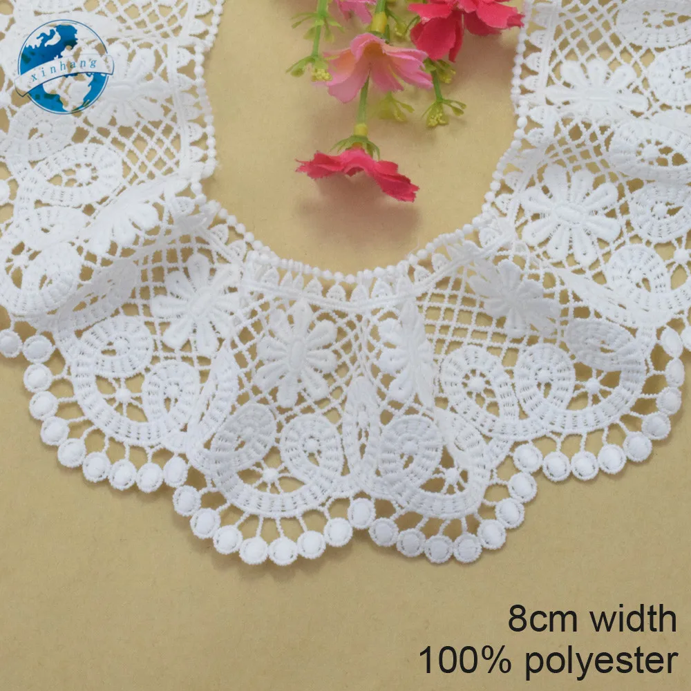 8cm white polyester embroidery lace french lace ribbon fabric guipure diy trims warp knitting sewing Accessories#3745
8cm white polyester embroidery lace french lace ribbon fabric guipure diy trims warp knitting sewing Accessories#3745