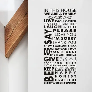 In This House We Are Family Large Size Removable Wall Sticker Baby Bedroom Decal Vinyl Self Adhesive Home Decor For Kids Rooms
In This House We Are Family Large Size Removable Wall Sticker Baby Bedroom Decal Vinyl Self Adhesive Home Decor For Kids Rooms