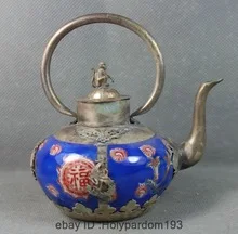 2pcs Chinese Porcelain Silver Dragon Phoenix Monkey Wine Tea Pot Flagon Vintage Garden Decoration 100% Tibetan silver brass
2pcs Chinese Porcelain Silver Dragon Phoenix Monkey Wine Tea Pot Flagon Vintage Garden Decoration 100% Tibetan silver brass
