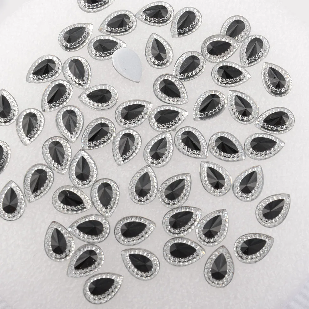 BOLIAO No Hole Glue 40Pcs 10*14mm ( 0.39*0.55in ) Drop Shape Black Resin Rhinestone Flatback Appliques/Wedding Decoration
BOLIAO No Hole Glue 40Pcs 10*14mm ( 0.39*0.55in ) Drop Shape Black Resin Rhinestone Flatback Appliques/Wedding Decoration
