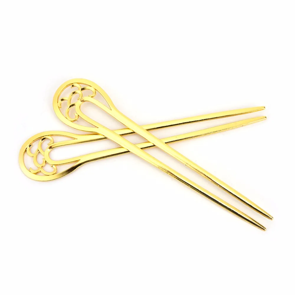 1Pcs Retro Women 16cm Long Metal Wedding Party Hair Stick Pick Fork Antique Hairpin Hair Jewelry