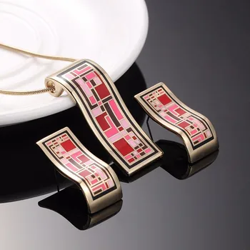2018 Hot Sale Ensemble Bijoux Goias Jewerly Sets For Women Necklace/earrings Enamel suits Parure Femme Wedding Jewelry Fashion
2018 Hot Sale Ensemble Bijoux Goias Jewerly Sets For Women Necklace/earrings Enamel suits Parure Femme Wedding Jewelry Fashion