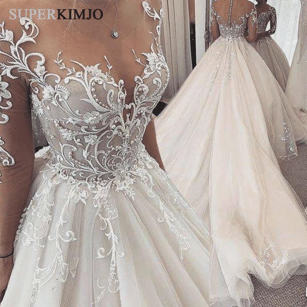 SuperKimJo Vestido De Noiva Boho Wedding Dresses 2021 Long Sleeve Lace Applique Elegant Cheap Bridal Dress 2022 Robe Mariage
SuperKimJo Vestido De Noiva Boho Wedding Dresses 2021 Long Sleeve Lace Applique Elegant Cheap Bridal Dress 2022 Robe Mariage