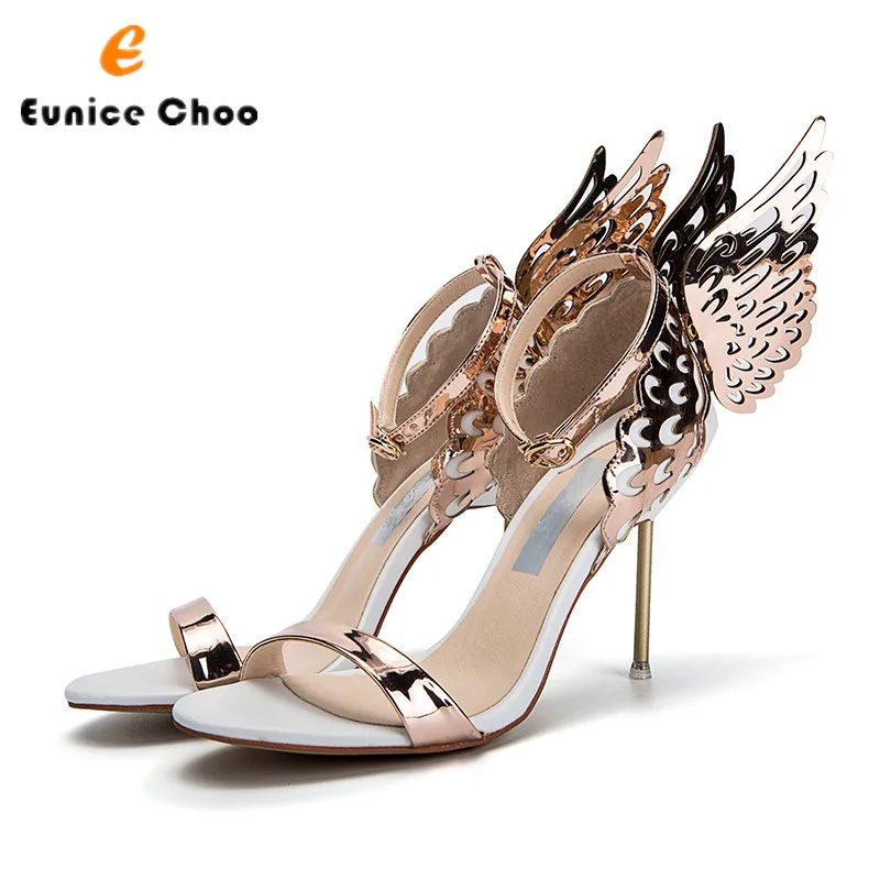 Eunice Choo Genuine Leather Buckle Strap Party Wedding Pumps Crystal Sequins Summer Women Shoes Wing Cover Heel Women Sandals
Eunice Choo Genuine Leather Buckle Strap Party Wedding Pumps Crystal Sequins Summer Women Shoes Wing Cover Heel Women Sandals