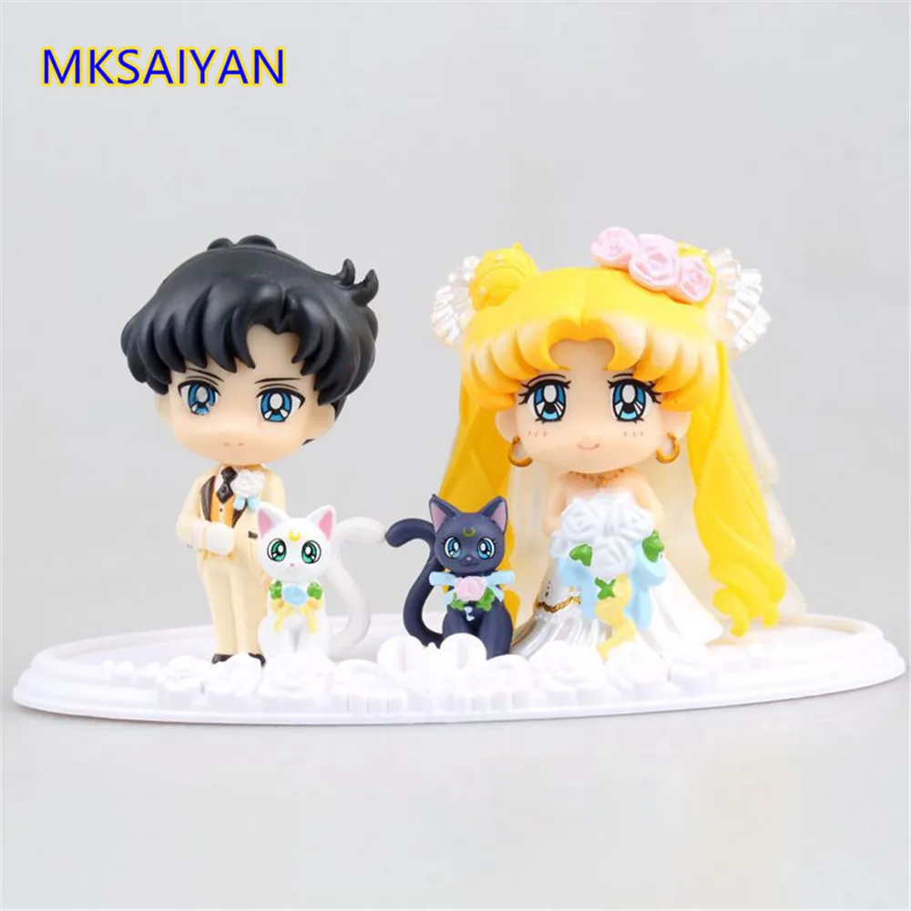Sailor Moon Chiba Mamoru Tsukino Usagi Figure Wedding Cake Kawaii Action Toys for Children Girl Gift Collectible Anime Figma Toy
Sailor Moon Chiba Mamoru Tsukino Usagi Figure Wedding Cake Kawaii Action Toys for Children Girl Gift Collectible Anime Figma Toy