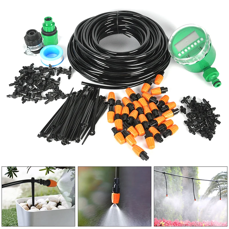 25m Automatic Water Timer Valve Smart Controller Garden Watering DIY Micro Drip Irrigation System With Adjustable Dripper
25m Automatic Water Timer Valve Smart Controller Garden Watering DIY Micro Drip Irrigation System With Adjustable Dripper
