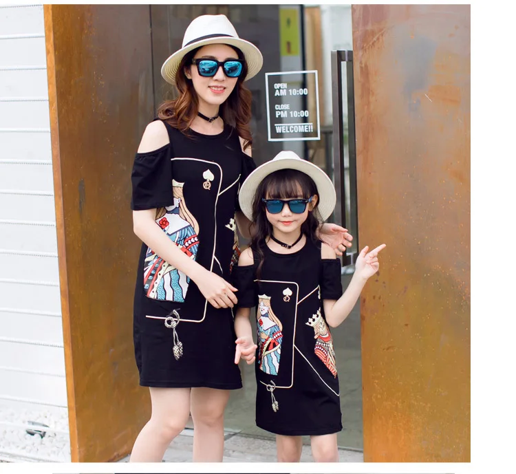 Mother Daughter Dress Off Shoulder Family Look Mommy and Me Matching Outfits Poker Face Mom Mum Mama Daughter Dresses Clothes CP
Mother Daughter Dress Off Shoulder Family Look Mommy and Me Matching Outfits Poker Face Mom Mum Mama Daughter Dresses Clothes CP