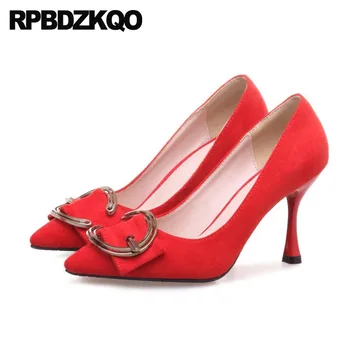 Red Sexy High Heels Fashion Thin Bride Suede Fashionable Ladies Yellow Shoes For Wedding Plus Size 3 Inch Pointed Toe 33 Pumps
Red Sexy High Heels Fashion Thin Bride Suede Fashionable Ladies Yellow Shoes For Wedding Plus Size 3 Inch Pointed Toe 33 Pumps