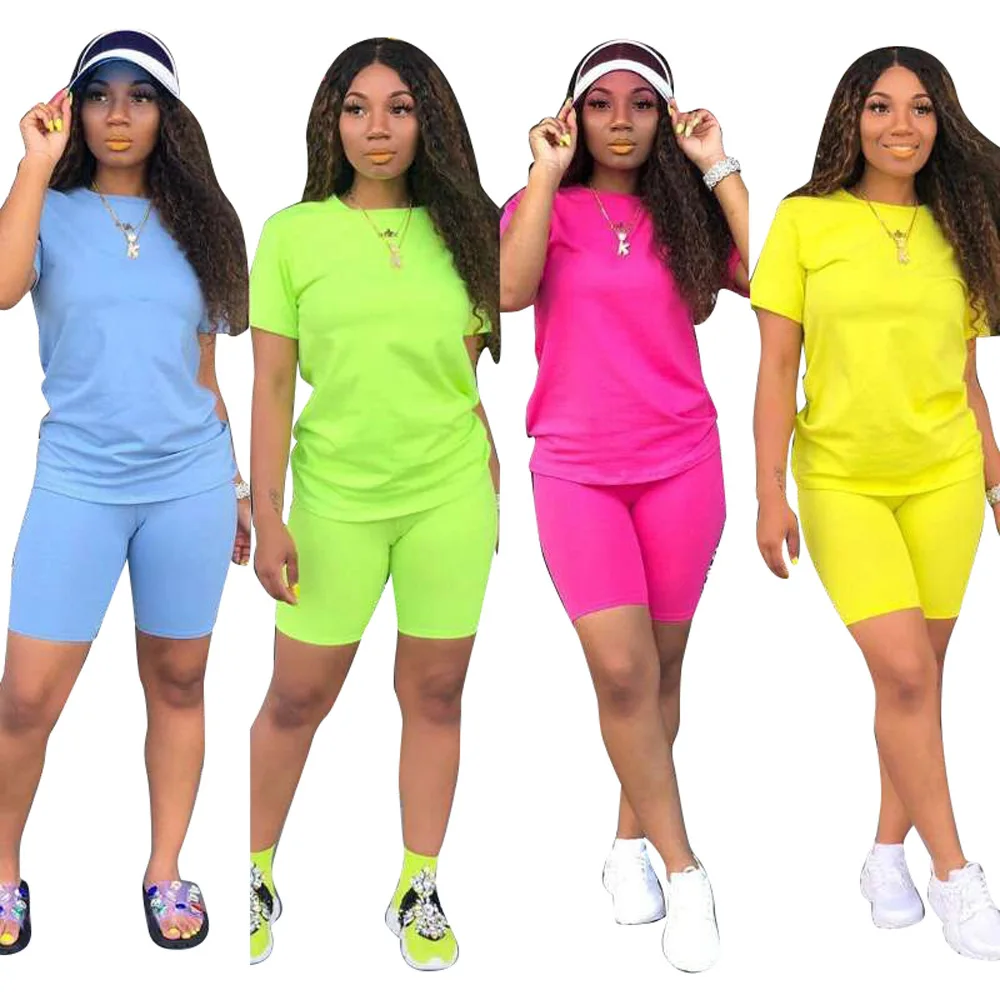 Solid Color Fashion Casual Women 2 Piece Suit Short Sleeve O Neck Loose Tees And Elastic Waist Skinny Knee Length Pants D8286
Solid Color Fashion Casual Women 2 Piece Suit Short Sleeve O Neck Loose Tees And Elastic Waist Skinny Knee Length Pants D8286