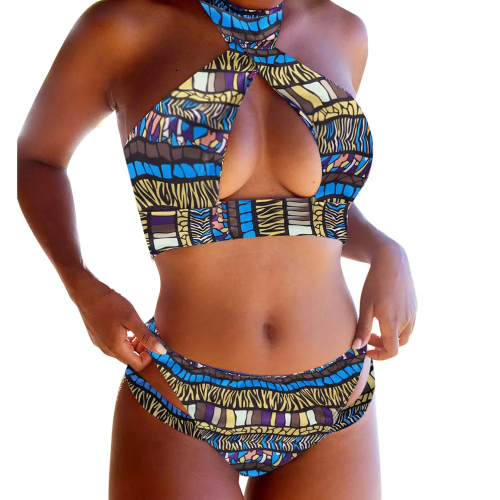 Swimsuit Girls Totem Sexy Backless Neck Bikini Color Printed Open Chest Bikini Beach Swimwear 2019#YL
Swimsuit Girls Totem Sexy Backless Neck Bikini Color Printed Open Chest Bikini Beach Swimwear 2019#YL