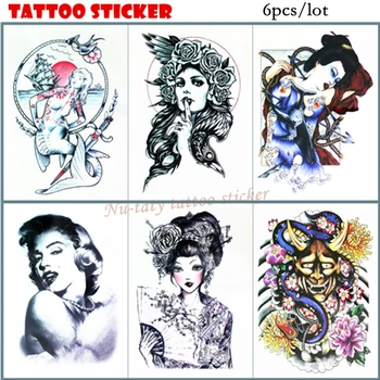 Nu-TATY 6pcs/lot Japanese geisha Temporary Tattoo Body Art Arm Flash Tattoo Stickers 12*20cm Waterproof Tatto Henna Fake Tatoo
Nu-TATY 6pcs/lot Japanese geisha Temporary Tattoo Body Art Arm Flash Tattoo Stickers 12*20cm Waterproof Tatto Henna Fake Tatoo