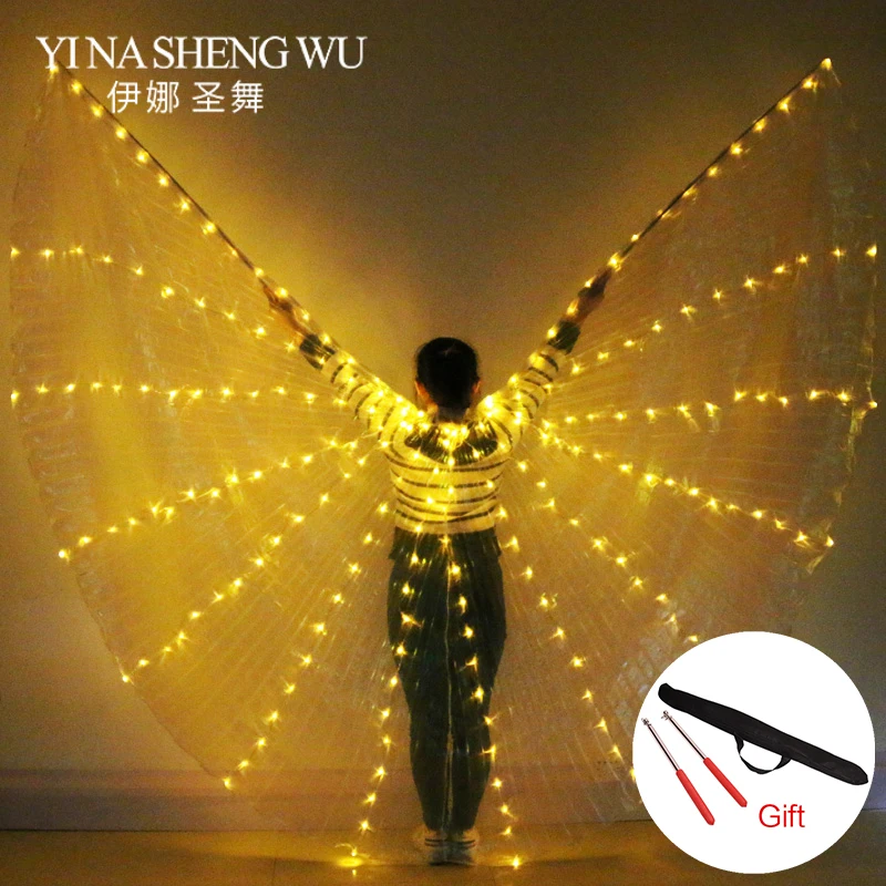NEW LED Stage Performance Prop Belly Dance Props 360 Degrees LED Shining Wings Women Girls DJ Belly Dance LED Wings With Sticks
NEW LED Stage Performance Prop Belly Dance Props 360 Degrees LED Shining Wings Women Girls DJ Belly Dance LED Wings With Sticks
