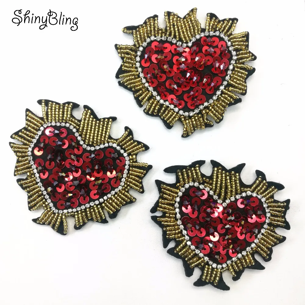 3D Handmade Rhinestone beaded Patches HEART Sew on sequin Crystal patch for clothing beading Applique cute patch
3D Handmade Rhinestone beaded Patches HEART Sew on sequin Crystal patch for clothing beading Applique cute patch