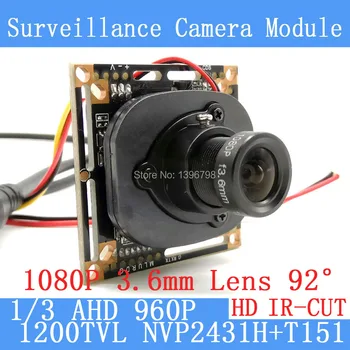 1200TVL AHD Camera Module 960P 1.3MP CCTV PCB Main Board NVP2431H+T151 2MP 3.6mm Lens+IR Cut surveillance cameras ODS/BNC cable
1200TVL AHD Camera Module 960P 1.3MP CCTV PCB Main Board NVP2431H+T151 2MP 3.6mm Lens+IR Cut surveillance cameras ODS/BNC cable