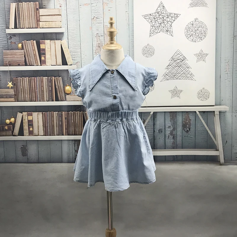 2019 New Children Girls Denim Clothes Suit Toddler Girl Summer Fashion Sleeveless Girls Clothing Set Ruffled Denim Top+Skirt
2019 New Children Girls Denim Clothes Suit Toddler Girl Summer Fashion Sleeveless Girls Clothing Set Ruffled Denim Top+Skirt