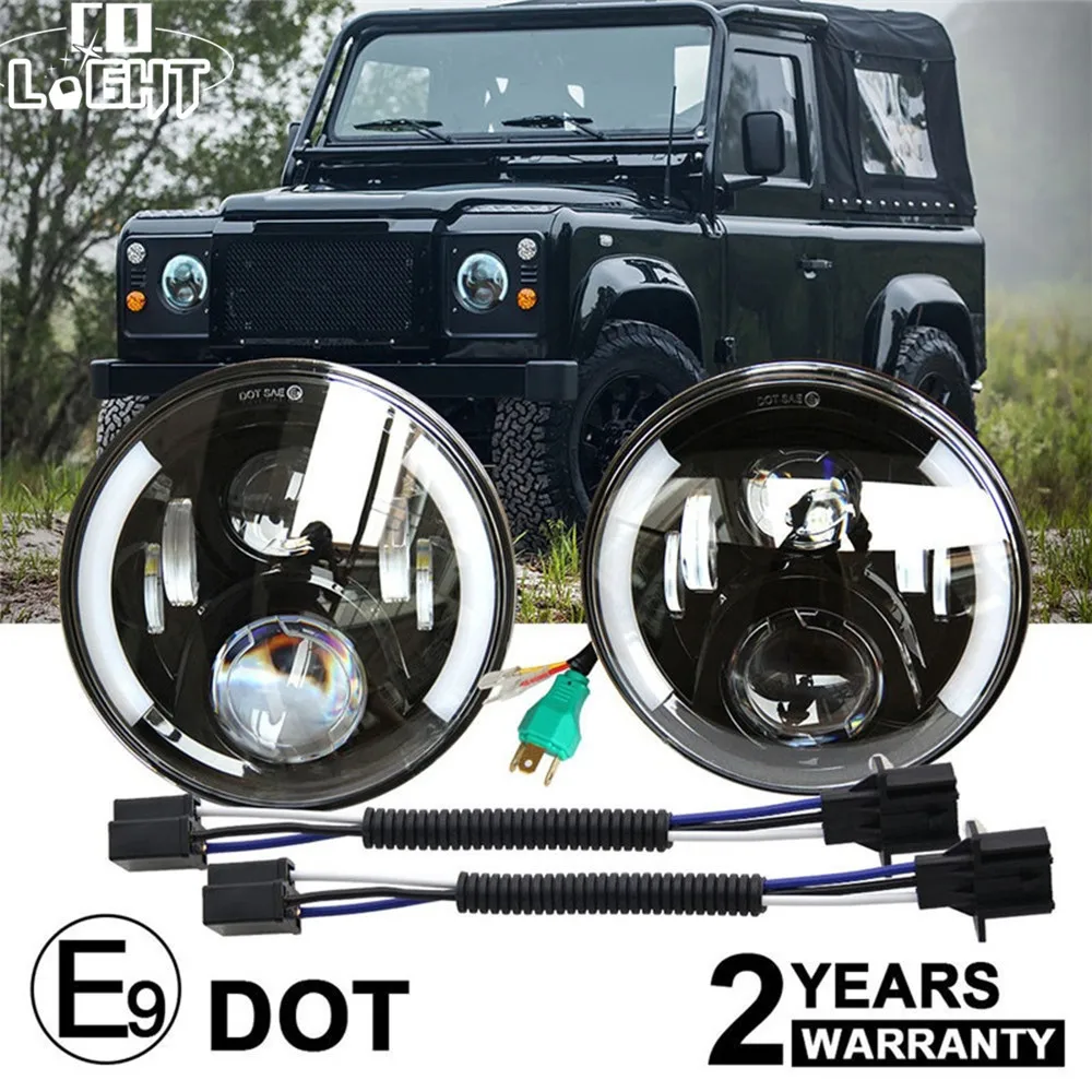 CO LIGHT 7inch Car LED Headlight 80W Led 12V Hi/Low Auto with Angel Eye DRL For Lada 4x4 urban Jeep Wrangler JK CJ Hummer Harley
CO LIGHT 7inch Car LED Headlight 80W Led 12V Hi/Low Auto with Angel Eye DRL For Lada 4x4 urban Jeep Wrangler JK CJ Hummer Harley