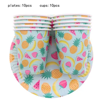 20Pcs/lot Summer Fruit Party Decorations Kids pineapple Disposable tableware Plates Cups Baby Shower Birthday Party Supplies
20Pcs/lot Summer Fruit Party Decorations Kids pineapple Disposable tableware Plates Cups Baby Shower Birthday Party Supplies