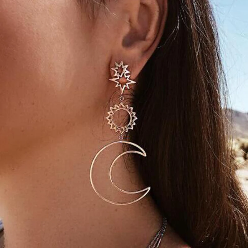 Tocona Retro Bohemia Moon Star Rose Gold Hollow Drop Earrings For Women Street Punk Sunk Geometric Jewelry Gift New 3023
Tocona Retro Bohemia Moon Star Rose Gold Hollow Drop Earrings For Women Street Punk Sunk Geometric Jewelry Gift New 3023