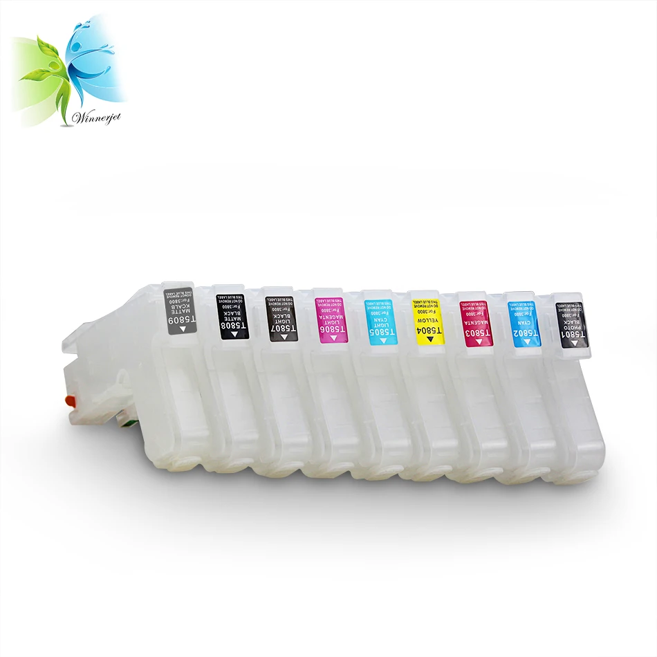Winnerjet 9 color 280ml T5801-T5809 empty refill Ink Cartridge with for Epson stylus pro 3800 3880 printer
Winnerjet 9 color 280ml T5801-T5809 empty refill Ink Cartridge with for Epson stylus pro 3800 3880 printer