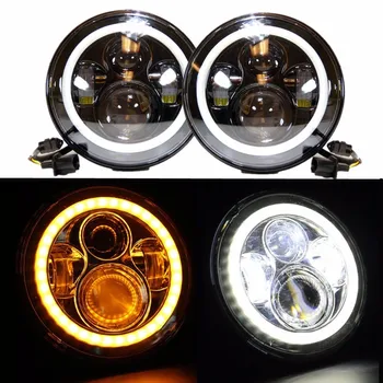 On sale ! 1 pair 7inch 45W round LED Headlight yellow angel eye For jeep Wrangler
On sale ! 1 pair 7inch 45W round LED Headlight yellow angel eye For jeep Wrangler
