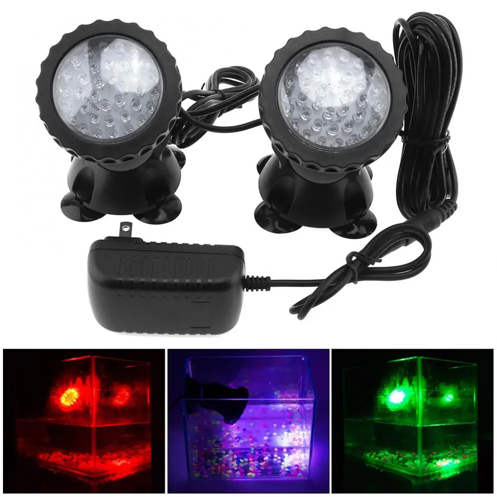 Waterproof Garden Fountain Fish Tank Pool Pond 2pcs 12V 36 LED Spotlight Lamp 7 Colors Changing
Waterproof Garden Fountain Fish Tank Pool Pond 2pcs 12V 36 LED Spotlight Lamp 7 Colors Changing