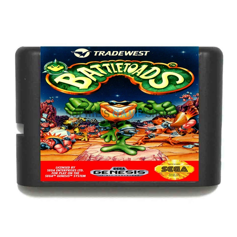 Battletoads Game Cartridge Newest 16 bit Game Card For Sega Mega Drive / Genesis System
Battletoads Game Cartridge Newest 16 bit Game Card For Sega Mega Drive / Genesis System