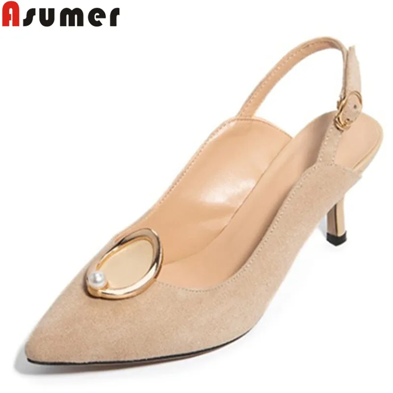 ASUMER big size 34-42 fashion spring autumn shoes woman pointed toe shallow slingback suede leather shoes women pumps 2020
ASUMER big size 34-42 fashion spring autumn shoes woman pointed toe shallow slingback suede leather shoes women pumps 2020