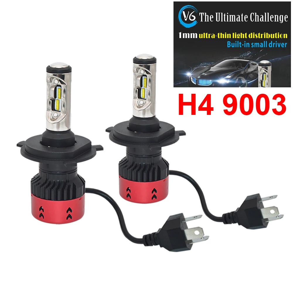 

1 Set H1 H4 H7 H8 H9 H11 9005 9006 9012 70W 9600LM V6 LED Headlight All-in-one FLIP Chips EMC Pure White 6000K Car Lamps Bulbs