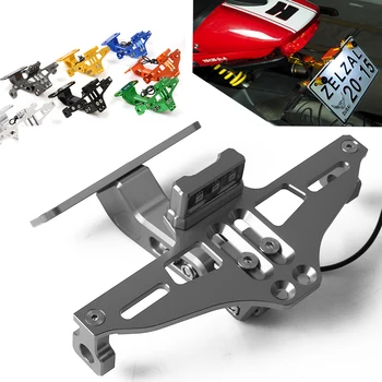 CNC Aluminum Motorcycle Rear License Plate Mount Holder with LED Light For Yamaha MT01 MT02 MT03 MT07 MT09/Tracer MT10 MT25 /ABS
CNC Aluminum Motorcycle Rear License Plate Mount Holder with LED Light For Yamaha MT01 MT02 MT03 MT07 MT09/Tracer MT10 MT25 /ABS