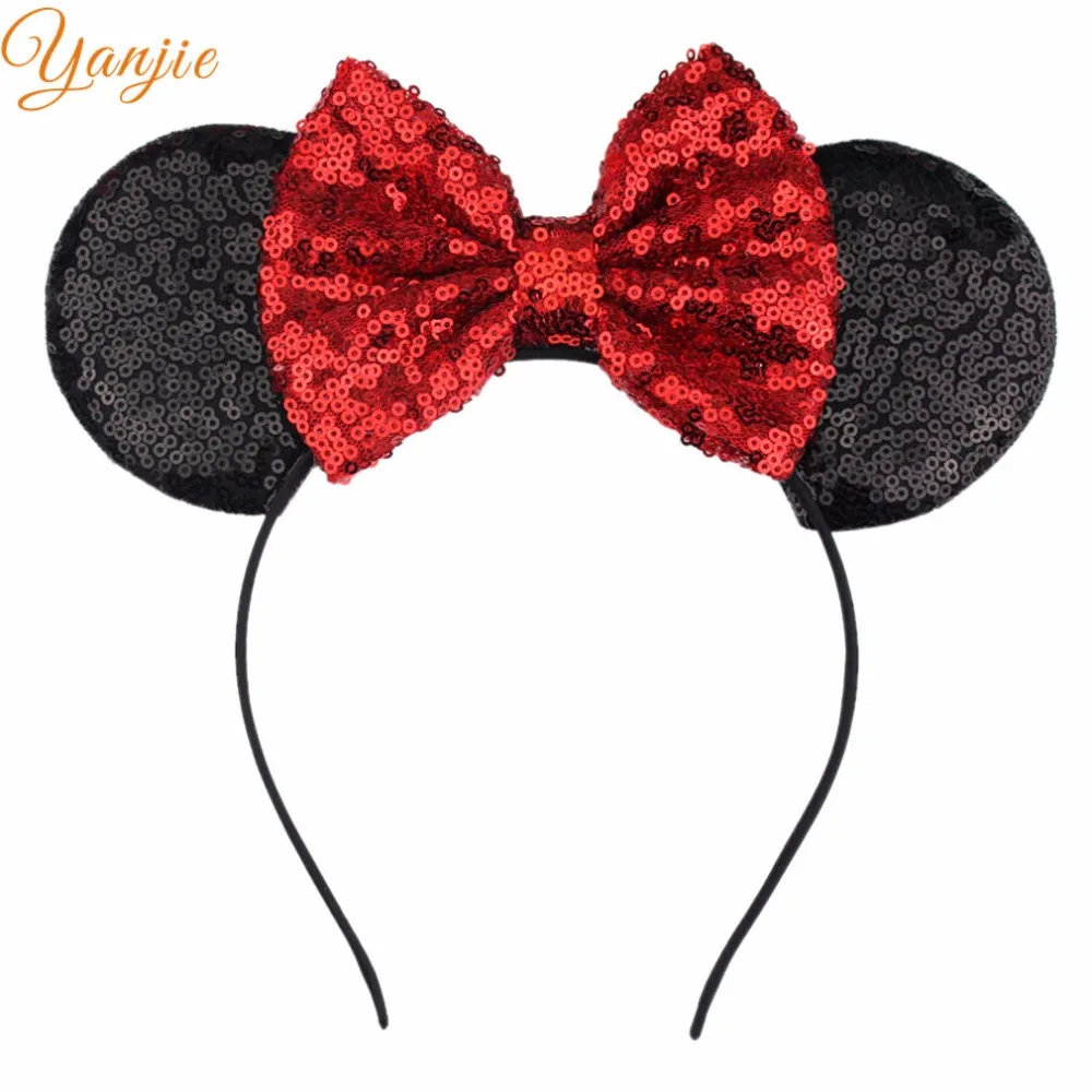 Chic 5" Sequins Bow Headband Minnie Mouse Ears Hairband Cosplay DIY Gilrs Hair Accessories For Kids Headwear Party Decoration
Chic 5" Sequins Bow Headband Minnie Mouse Ears Hairband Cosplay DIY Gilrs Hair Accessories For Kids Headwear Party Decoration