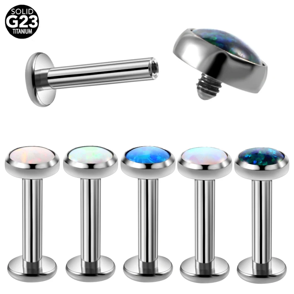 Hot Sale 1PC Titanium Opal Stone Labret Stud Lip Piercing Rings Internally Thread Opal Ear Tragus Helix Barbell Earrings Jewelry
Hot Sale 1PC Titanium Opal Stone Labret Stud Lip Piercing Rings Internally Thread Opal Ear Tragus Helix Barbell Earrings Jewelry