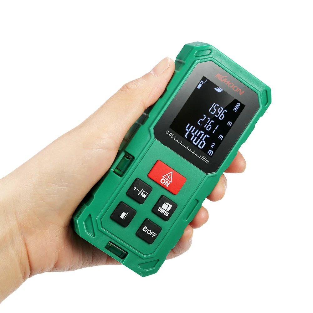 KKmoon Digital Laser Distance Meter laser rangefinder construction tools Range Finder Area Volume Measure 20 Group Data Storage
KKmoon Digital Laser Distance Meter laser rangefinder construction tools Range Finder Area Volume Measure 20 Group Data Storage
