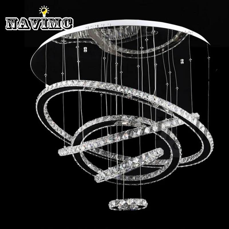 Luxury 5 Rings Crystal LED Chandelier Fixture LED Crystal Lighting for Stairs Staircase Hotel Villa Hallway Porch Lights
Luxury 5 Rings Crystal LED Chandelier Fixture LED Crystal Lighting for Stairs Staircase Hotel Villa Hallway Porch Lights