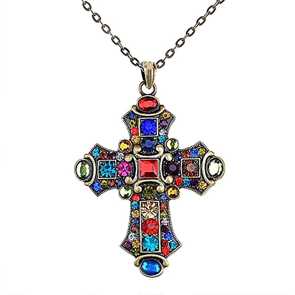 Double Nose New Fashion Dropship Zinc Alloy Metal Mixed Colorful Crystal Rhinestone Big Cross Pendant Necklace For Men And Women
Double Nose New Fashion Dropship Zinc Alloy Metal Mixed Colorful Crystal Rhinestone Big Cross Pendant Necklace For Men And Women