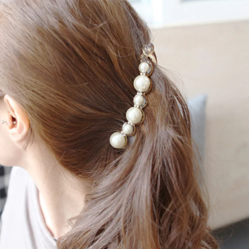 1Pc Simulated Pearls Hair Clip Jewelry Banana Headwear Ponytail Barrettes Hairpin Hair Styling Accessories Tool
1Pc Simulated Pearls Hair Clip Jewelry Banana Headwear Ponytail Barrettes Hairpin Hair Styling Accessories Tool