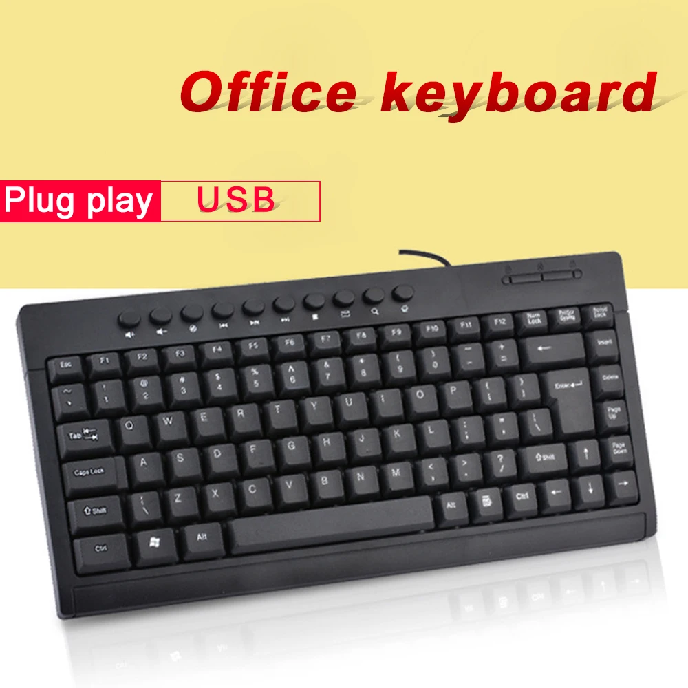 Ergonomic Wired Keyboard Small Stylish Mini Keyboard For Games Office Entertainment Desktop Laptop Tablet Russian sticker
Ergonomic Wired Keyboard Small Stylish Mini Keyboard For Games Office Entertainment Desktop Laptop Tablet Russian sticker