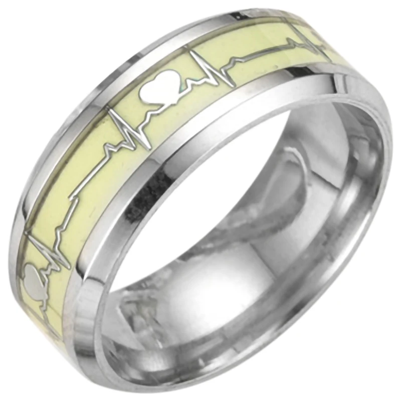 NEW-Luminous Ecg Ring Stainless Steel Ring Promise Heartbeat Ring Glowing Jewelry For Men Women
NEW-Luminous Ecg Ring Stainless Steel Ring Promise Heartbeat Ring Glowing Jewelry For Men Women