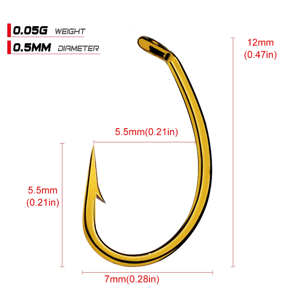 Золотые острые Крючки для ловли нахлыстом Nymph Scud Midge Caddis креветки Карп