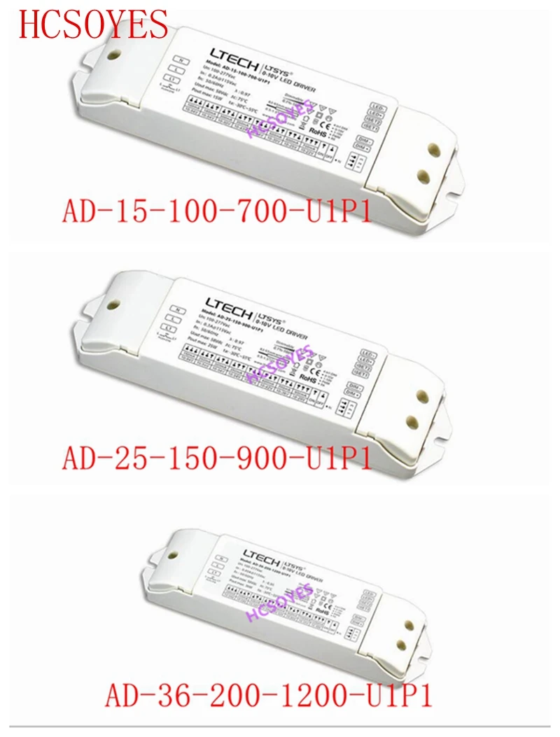 LTECH AD-15-100-700-U1P1/AD-25-150-900-U1P1/AD-36-200-1200-U1P1 0/1-10V led dimming driver AC100-277V input LED power supply
LTECH AD-15-100-700-U1P1/AD-25-150-900-U1P1/AD-36-200-1200-U1P1 0/1-10V led dimming driver AC100-277V input LED power supply