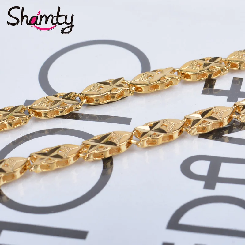 Shamty NEW Charm Chain Pure Gold Color Jewelry Men Chain Jewelry Necklace Chain L12 Top quality
Shamty NEW Charm Chain Pure Gold Color Jewelry Men Chain Jewelry Necklace Chain L12 Top quality
