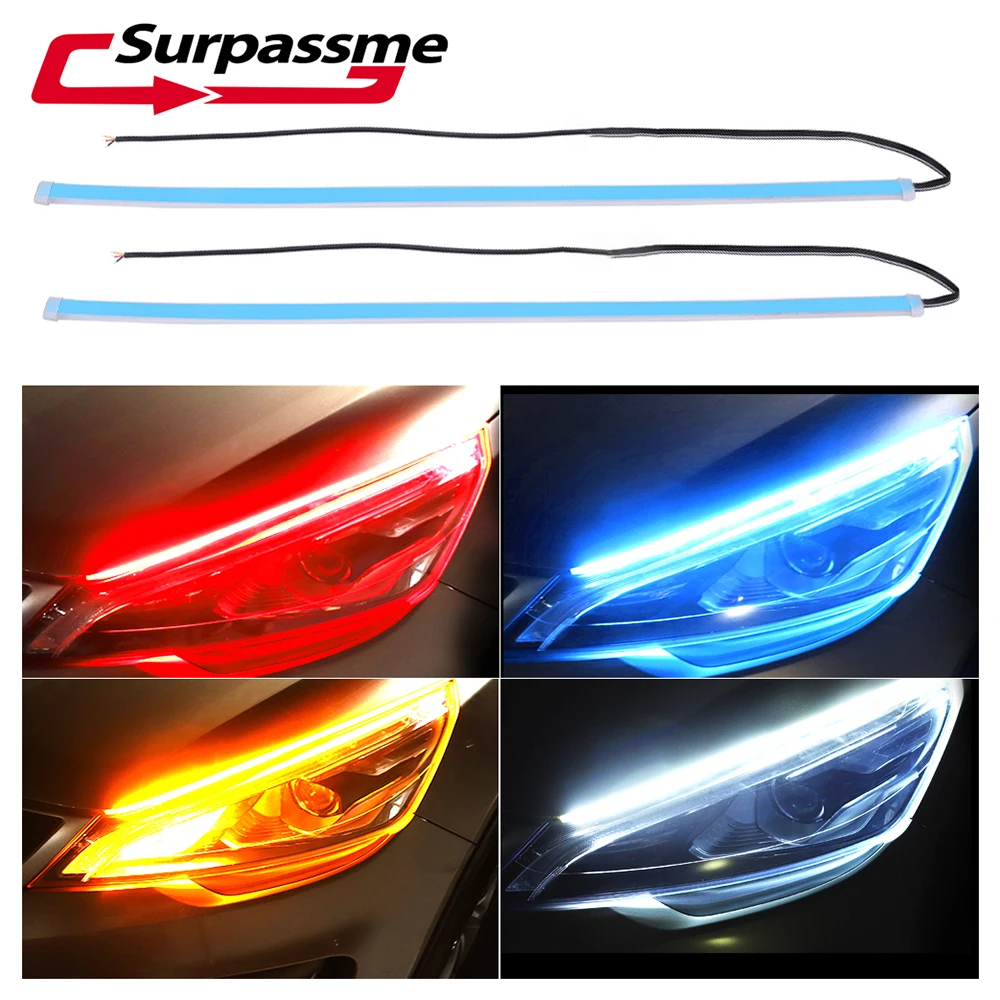 2pieces Car LED Running Lights LED Strip Light waterproof Turn Signal Guide Strip for Headlight Assembly Car light
2pieces Car LED Running Lights LED Strip Light waterproof Turn Signal Guide Strip for Headlight Assembly Car light
