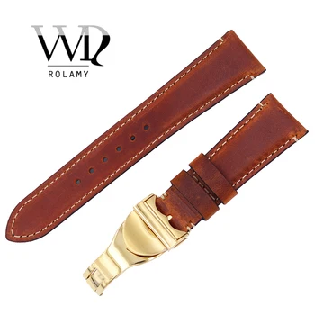 Rolamy Wholesale 22mm Vintage Style Genuine Leather Replacement Wrist Watchband Strap Belt Loops Band Bracelets For IWC Tudor
Rolamy Wholesale 22mm Vintage Style Genuine Leather Replacement Wrist Watchband Strap Belt Loops Band Bracelets For IWC Tudor