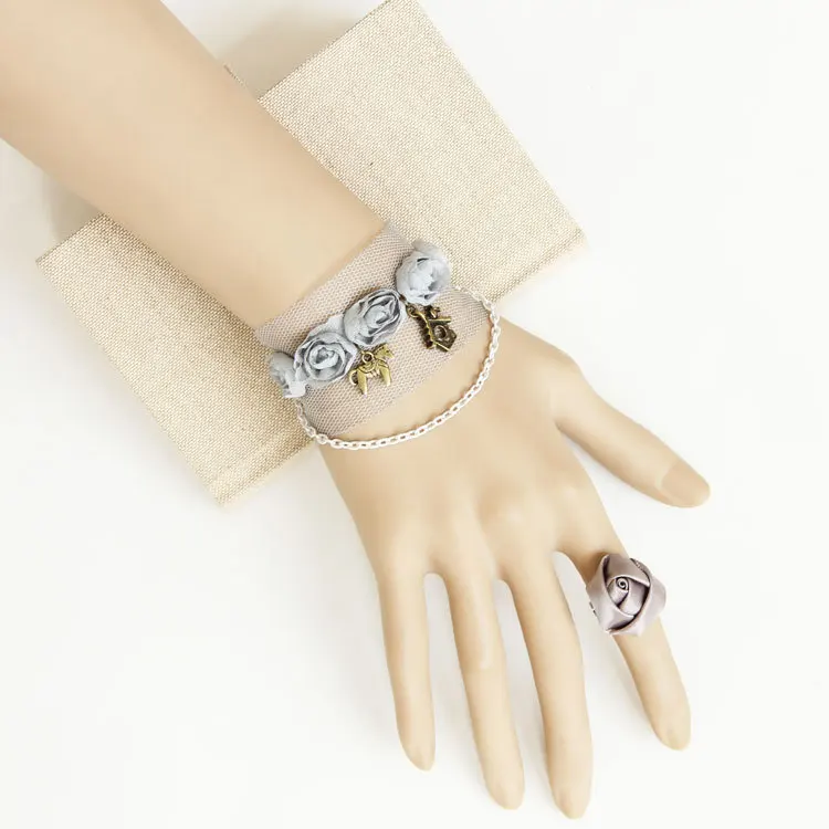 Summer Style Gray Flower Bangles Bracelets for Women Party Jewelry Accessories Craft Fashion Charm Bracelet Ring Set Brand WS227 
Summer Style Gray Flower Bangles Bracelets for Women Party Jewelry Accessories Craft Fashion Charm Bracelet Ring Set Brand WS227