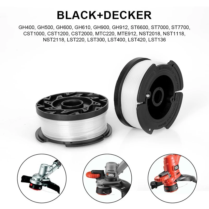 10pcs Line String Trimmer Replacement Spools for BLACK+DECKER AF-100-3ZP | Обустройство дома